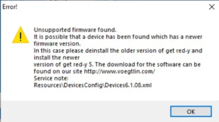 get red-y Software – Firmware Error