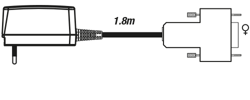 Mass Flow Meters and Controllers - Plug-Type Power Supply Device for Display SPOT / SETSPOT