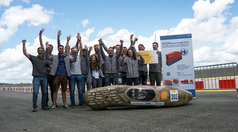 The Hydro2Motion team from Munich University of Applied Sciences is behind its hydrogen-powered efficiency vehicle