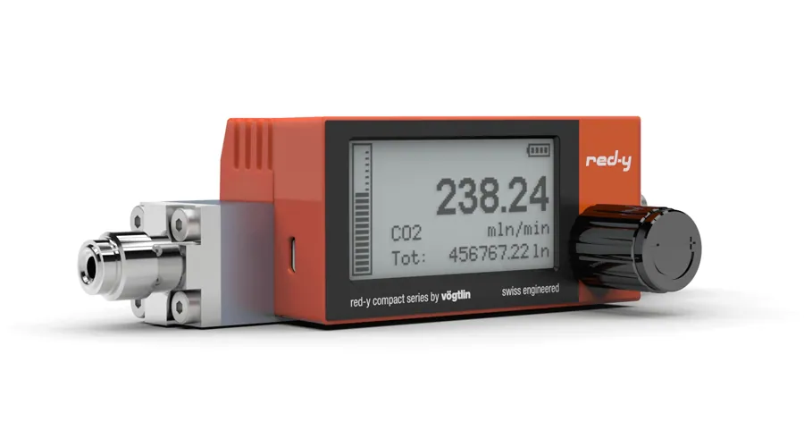 Battery Powered Digital Mass Flow Meters for Gases with Touch Display and USB-Interface