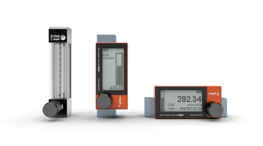 Batteriebetriebene digitale Durchflussmesser mit eingebautem Handregelventil als Schwebekörper-Alternative